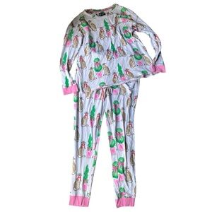 Room service leopard long sleeve pjs